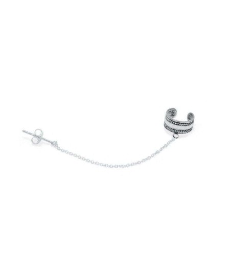 Ear cuff con cadena plata 925 "moonsoon 2.0"