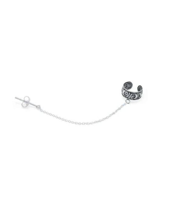 Ear cuff con cadena plata de ley "Mond 2.0"