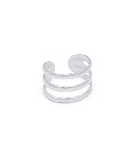 Ear cuff triple de plata "Bounce"