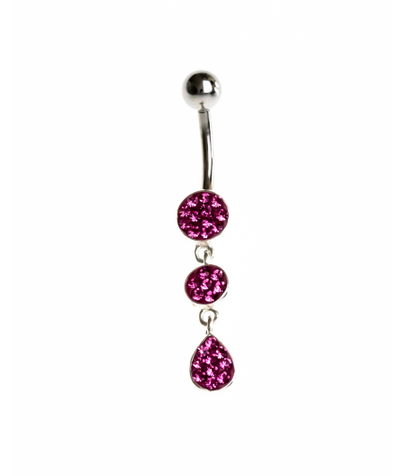 Piercing ombligo rosa "Rose Drops"