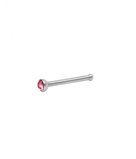 Piercing nariz stud con circonita de colores en acero