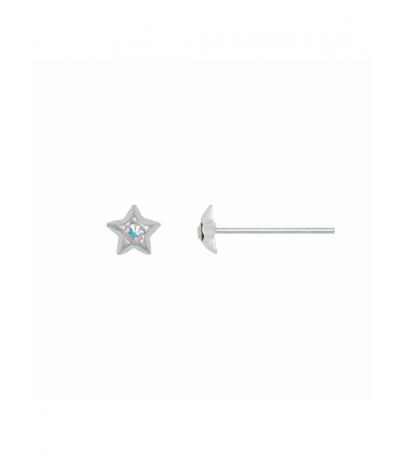 Piercing nariz de plata con estrella varios colores "Tulsa"