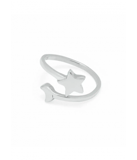 Anillo con estrella y luna "Carina"