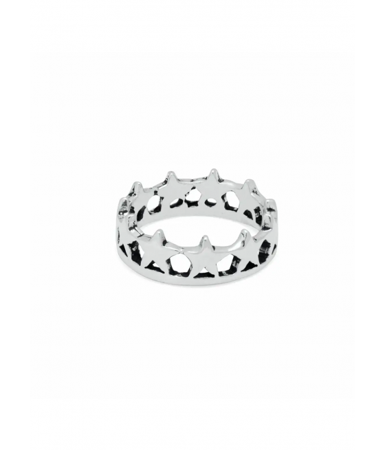 Anillo en plata con cadena de estrellas "Pyxis"