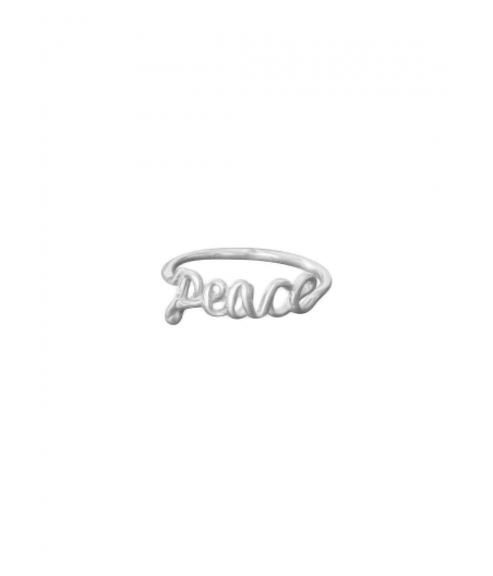 Anillo en plata "Peace" con texto