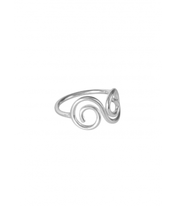 Anillo doble espiral en plata "Medea"