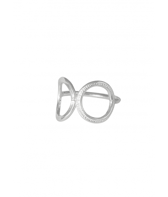 Anillo geometrico de plata "Hoops"