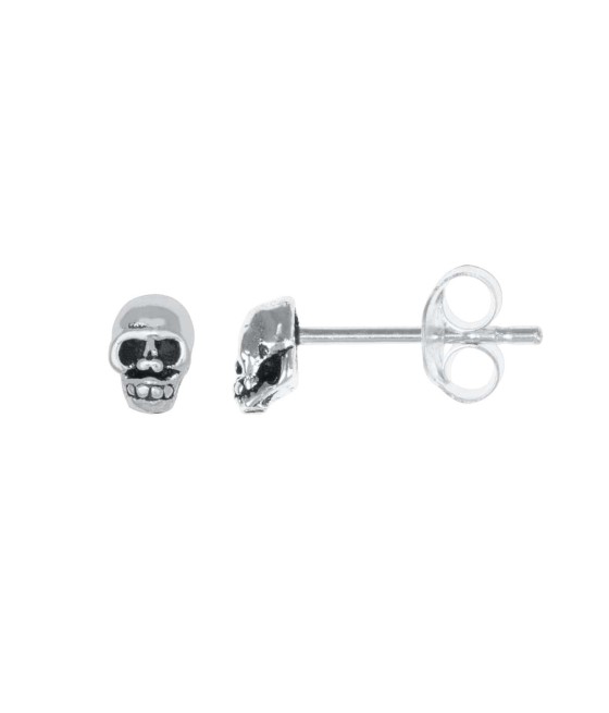 Pendiente de calavera plata 925 "Manny"