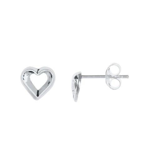 Pendiente boceto de corazon plata 925 "Heart"