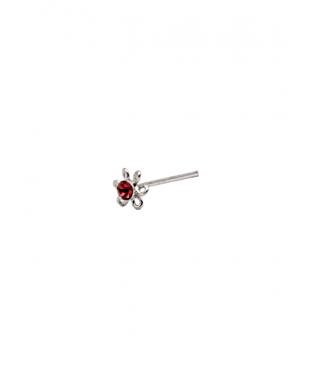 Piercing nariz flor con brillante en plata"Sidney"