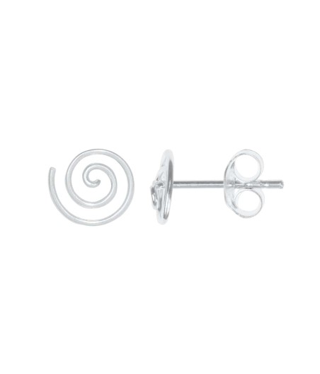 Pendiente espiral plata "Dizzy"