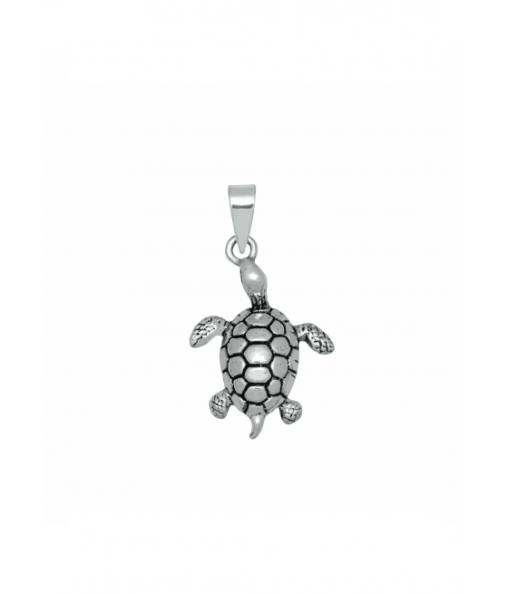 Colgante plata tortuga grande "Crush"