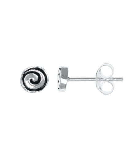 Pendiente de espiral plata "Whorl"