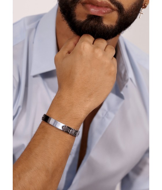 Pulsera elegante acero para hombre "Classy"