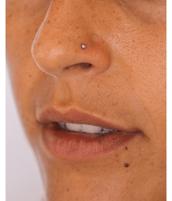 Piercing nariz garfio con media bola