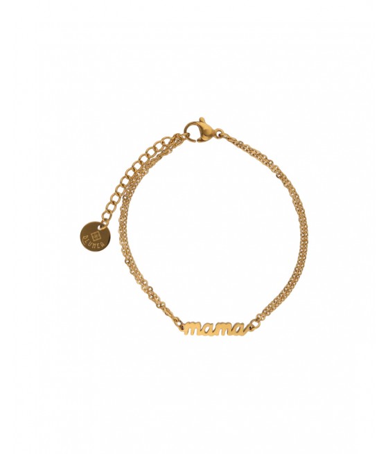 Pulsera acero doble cadena "Mama"