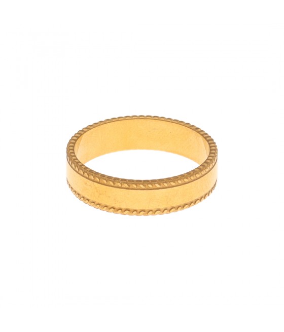 Anillo acero dorado cinta "Analógico"