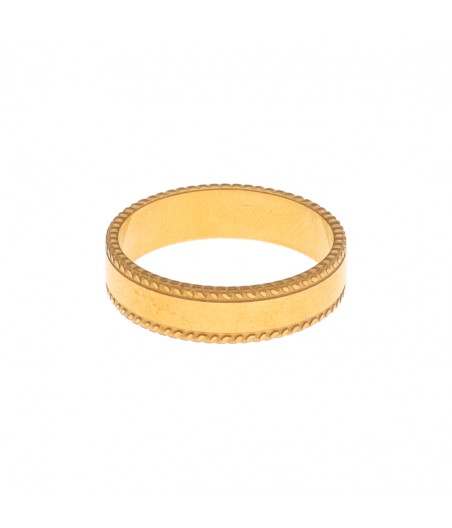 Anillo acero dorado cinta "Analógico"