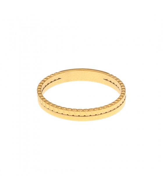 Anillo acero dorado doble pico "Ararat"