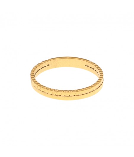 Anillo acero dorado doble pico "Ararat"