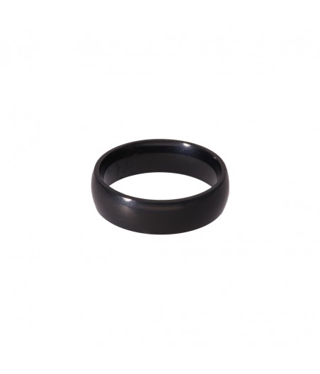 Anillo acero negro fino brillo