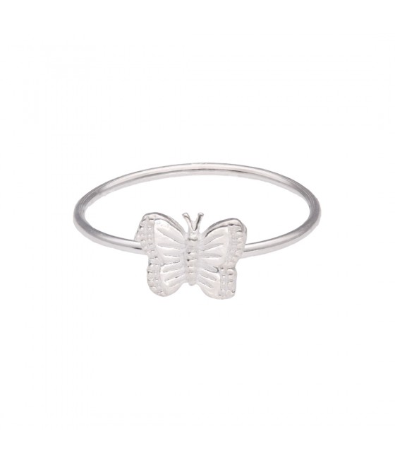 Anillo fino plata mariposa