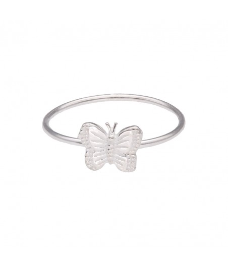 Anillo fino plata mariposa