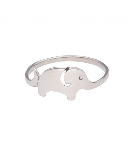 Anillo fino plata elefante