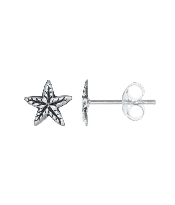 Pendiente estrella de mar "Summer" de plata