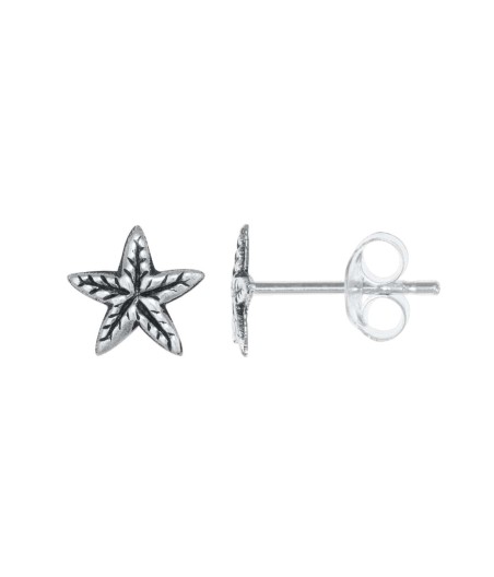 Pendiente estrella de mar "Summer" de plata